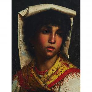 FERRAZZI Luigi 1887-1900,A BOY IN A HAT; A GIRL WEARING A SHAWL,Waddington's CA 2018-09-15