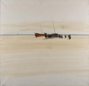 Ferrer José Luis Molina,Barcas en la playa,1900,Goya Subastas ES 2017-10-17