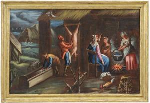 FERRETTI Giovanni Domenico 1692-1766,Scena invernale con contadini,Meeting Art IT 2023-09-30