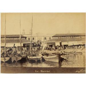 FERREZ Marc 1843-1923,Rio de Janeiro. Place 15 de Novembre. Le marché,1870-1880,Piasa FR 2022-05-18