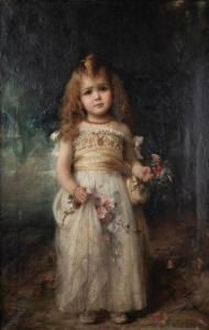 FERRIER Gabriel 1847-1914,Portrait de jeune fille,Delorme-Collin-Bocage FR 2024-02-09