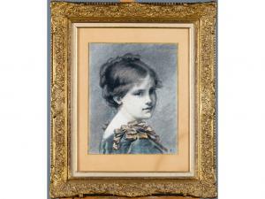 FERRIER Gabriel 1847-1914,Portrait de jeune fille,Hôtel des ventes d'Avignon FR 2022-11-26