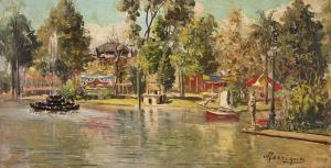 FERRIGNO Antonio 1863-1940,Paisagem com Lago,Escritorio de Arte BR 2024-11-27