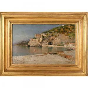 FERRIGNO Antonio 1863-1940,Vue de la Côte amalfitaine près de Naples,Herbette FR 2024-07-21