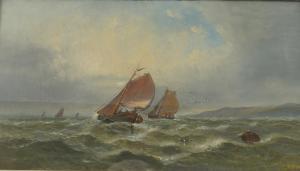 FERRIS Charles W. 1800-1900,Fishing Boats at Sea,Wright Marshall GB 2017-05-09