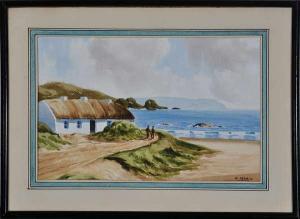 FERRIS William 1839-1930,Cottages on the Irish coast,Anderson & Garland GB 2016-03-22