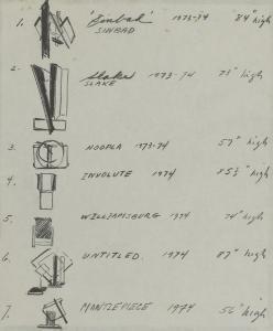 FESENMAIER Helene 1937-2013,an annotated sheet depicting the artist's sculptur,Sworders 2024-04-09