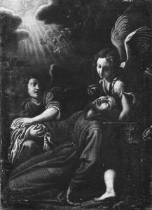 FETTI Domenico 1589-1624,Svenimento di San Francesco con due angeli,Christie's GB 1999-06-01