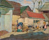 FETTMANN J,"Gazdasági udvar Rákospalota" / "Farm-yard, Rákosp,1923,Nagyhazi galeria HU 2015-05-27