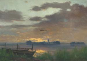 FEUCHT Theodor,Abendstimmung am Chiemsee, mit Blick auf die Fraue,Winterberg Arno 2021-04-24