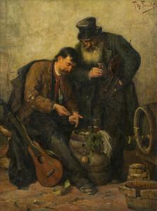 FEUCHT Theodor 1867-1944,Two buskers,im Kinsky Auktionshaus AT 2021-12-14