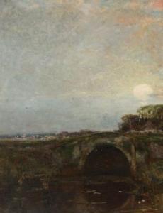 FEUDEL Arthur 1857-1929,A landscape with a bridge,Bruun Rasmussen DK 2018-04-23