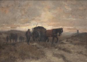 FEUDEL Arthur 1857-1929,Shell fishermen returning home through the dunes o,Venduehuis NL 2023-05-23