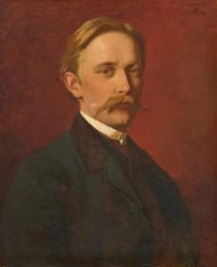 FEUERBACH Anselm 1829-1880,Portrait of the Painter Adolf Schroedter,1862,Van Ham DE 2023-05-15