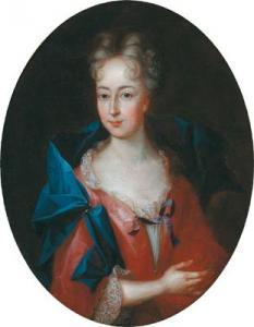 FEUERLEIN Johann Peter 1668-1728,Ritratto di una dama di corte con un abito di set,Palais Dorotheum 2009-06-16
