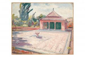 FEUILLATTE Raymond 1901-1971,Pavillon près d'une fontaine,1946,Aguttes FR 2023-09-19