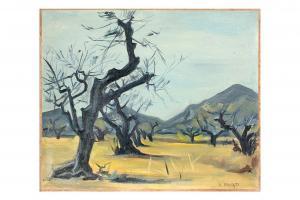 FEUILLATTE Raymond 1901-1971,Paysage aux grands arbres - Paysage aux maisons,Aguttes FR 2023-09-19