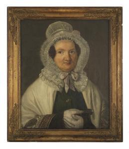 FEULARD Jean Pierre 1790-1849,Portrait of a Lady in a Lace Bonnet,New Orleans Auction US 2018-08-25