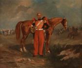 FIÉVÉE Adolphe J,Capitaine de dragons d\’état-major et sa monture,1845-1850,Ader 2021-06-16