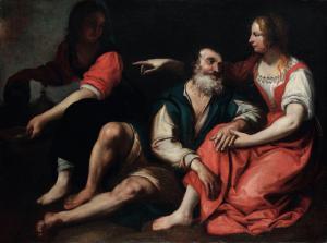 FIASELLA IL SARZANA Domenico 1589-1669,Lot e le figlie,Cambi IT 2023-06-27