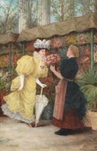 FICHEL SAMSON JEANNE 1849-1906,Marchande de fleurs,Mercier & Cie FR 2014-05-25