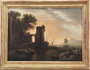 FIDANZA Francesco 1747-1819,A Mediterranean coastline with fisherfolk before a,Christie's 2008-05-14