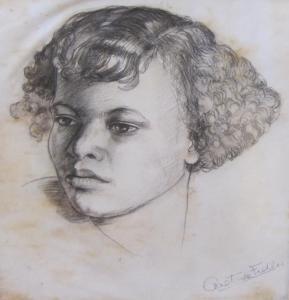FIDLER Constance Louise 1904,Head of A Girl,Brightwells GB 2016-03-16