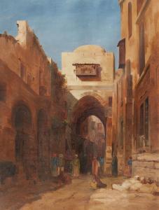 FIEDLER Bernard 1816-1904,Eine Straße in Jerusalem,Lempertz DE 2023-11-18