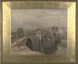 FIELD Edwin Wilkins 1804-1871,Preparing to pull down Evesham Bridge,1854,Christie's GB 2007-03-13