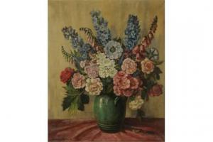 fieldhouse Florence 1898-1974,Still life of delphiniums,Morphets GB 2015-06-11