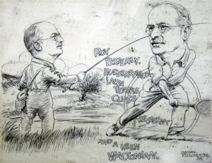 FIELDHOUSE Harry,Caricature of Roy Brierly, Huddersfield Lawn Tenni,1938,Gorringes GB 2009-09-02