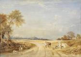 FIELDING Anthony Van dyke Copley 1787-1855,Dunster, looking towards Minehead and North H,Christie's 2018-07-03