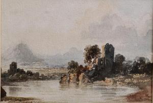 FIELDING Thales 1793-1837,A River Landscape with distant Ruins,John Nicholson GB 2018-09-05