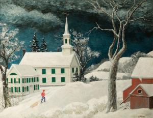 FIENE Ernest 1894-1965,Old Connecticut Church,Barridoff Auctions US 2024-04-13