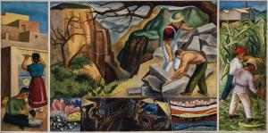 FIENE Ernest 1894-1965,South American Labor, A Mural Study II,1935-1937,William Doyle US 2017-11-15