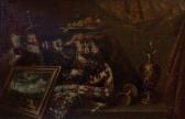 FIERAVINO IL MALTESE Francesco,Grande Natura morta con dipinto nel dipinto,Gonnelli 2015-12-11