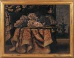 FIERAVINO IL MALTESE Francesco 1611-1654,Still Life of Grapes on a Tapestry Covered Tabl,Christie's 2005-10-25
