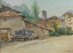 FIESSI Angelo 1891-1977,Paesaggio cittadino,Capitolium Art Casa d'Aste IT 2023-03-09