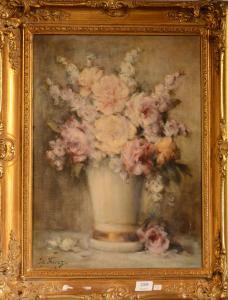 FIEVEZ Edgard 1880-1976,nature morte au bouquet de fleurs,Rops BE 2016-05-22