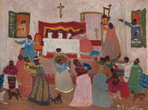 FIGARI Pedro 1861-1938,Preparando el altar,Castells & Castells UY 2015-10-21