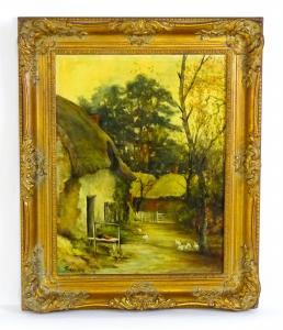 FIGGURES,A village lane with chickens,20th century,Claydon Auctioneers UK 2023-12-30