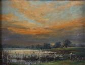 FIGGURES,Country river landscape at evening,Canterbury Auction GB 2010-09-14