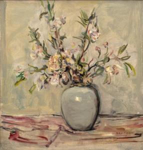 FILARSKI Dirk H.W. 1885-1964,Blossom branches in a green vase,Venduehuis NL 2023-11-16