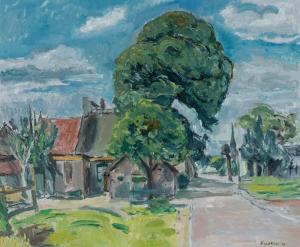 FILARSKI Dirk H.W. 1885-1964,Dorpsstraat, Ankeveen,1944,AAG - Art & Antiques Group NL 2023-12-11