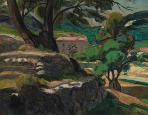 FILARSKI Dirk H.W.,Gezicht op Rocquebrune (Menton),1923-25,AAG - Art & Antiques Group 2023-06-19