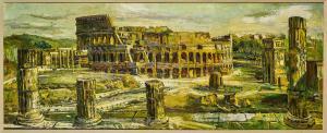 Filastro Mottola Matthew 1915-2008,depicting a Roman landscape of the Colosseum,Chait US 2018-08-19