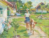 filatov konstantin 1926,Post-Impressionist farm scene,Ripley Auctions US 2009-08-29