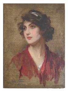 FILDES Samuel Luke, Sir,Study for a Portrait of Lady Alexander,1915,Mellors & Kirk 2023-01-17