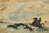 FILIMONOV VLADIMIR 1873-1934,Wolf Hunting,1910,Shapiro Auctions US 2013-11-16