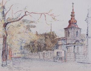 FILIP Karel 1884,Kostel sv. Trojice,1946,Vltav CZ 2017-10-26